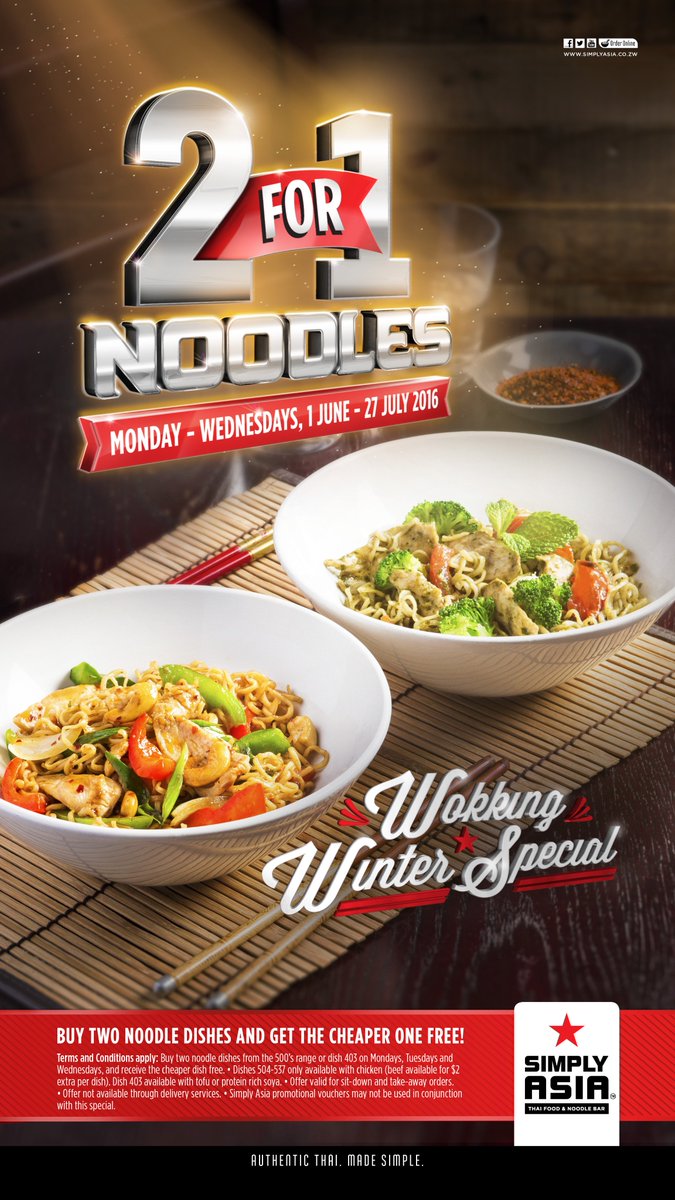 simplyasiazim's tweet photo. Specials…specials…Mondays through Wednesdays…
#thinkthai #thinksimplyasia https://t.co/9DkTvVUdrU