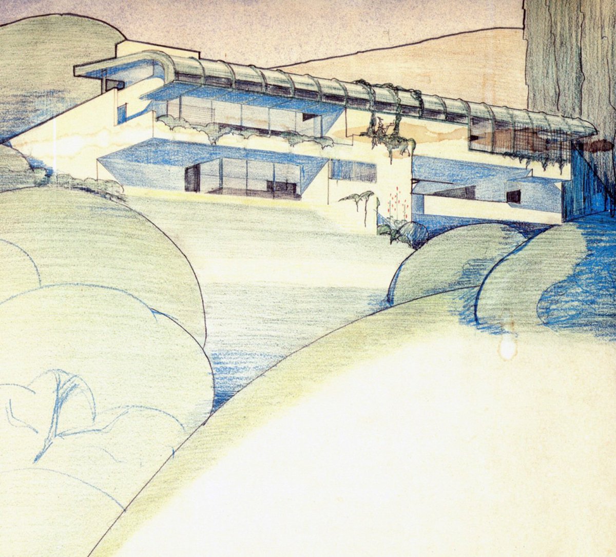 Maria on Twitter "Rudolph Schindler Drawings Lechner House Warshaw