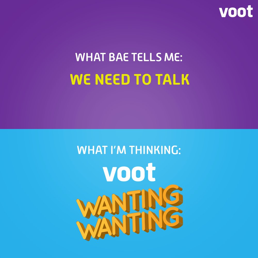 justvoot's tweet photo. Voot is Bae. Voot is life. #WantingWanting https://t.co/93dQuAjKO2
