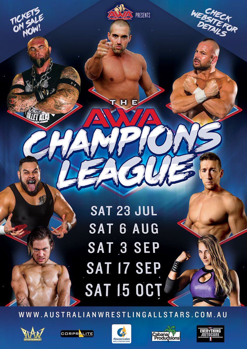 AusAllstars's tweet photo. AWA Champions League kicks off 23 July at the Denison Centre featuring the best from around Australia - can't wait https://t.co/mCscyd5oLo