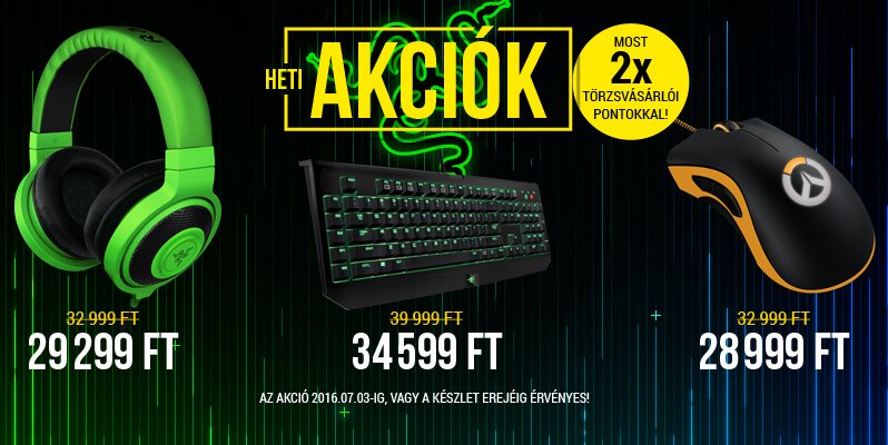 576KByte's tweet image. Csapj le Razer termékekre akciós áron a héten! 576kb.hu/heti-akcio