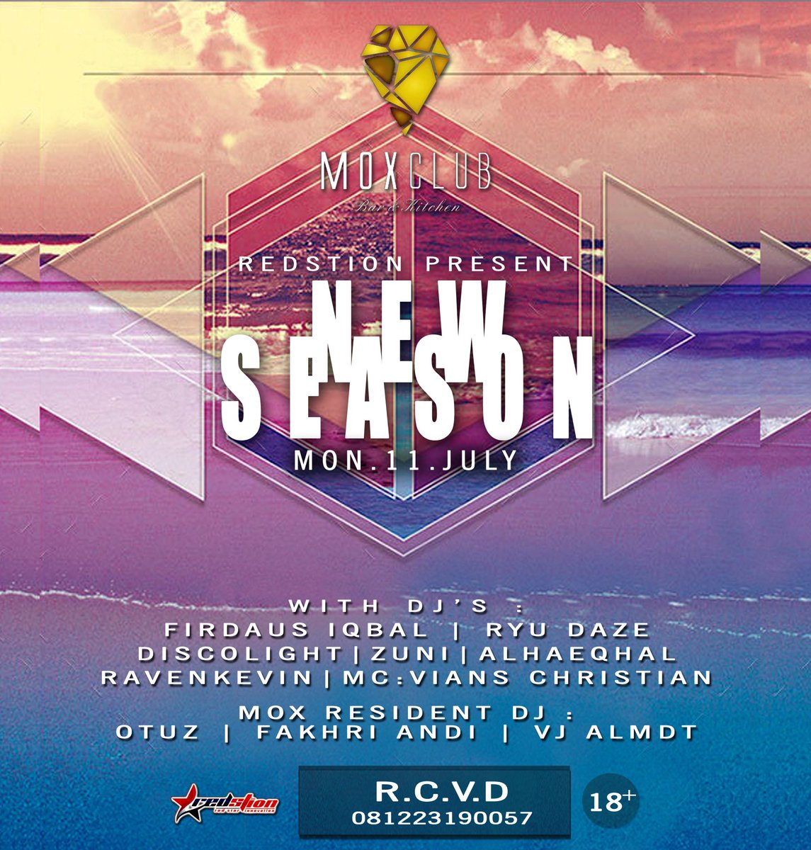 #commingsoon Mon 11 July "NEW SEASON" <a href="/MOXCLUB/">MOXCLUB Bar&Kitchen</a> !!