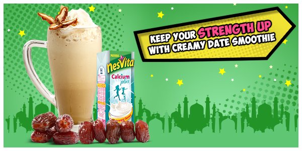 MeinHunStrong's tweet image. A creamy date smoothie in Sehri is sure to keep you active all day long! #DekhaDoStrength