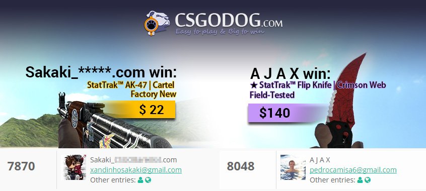csgodog's tweet image. Contact us via email to claim your prize, only valid for 7 days!