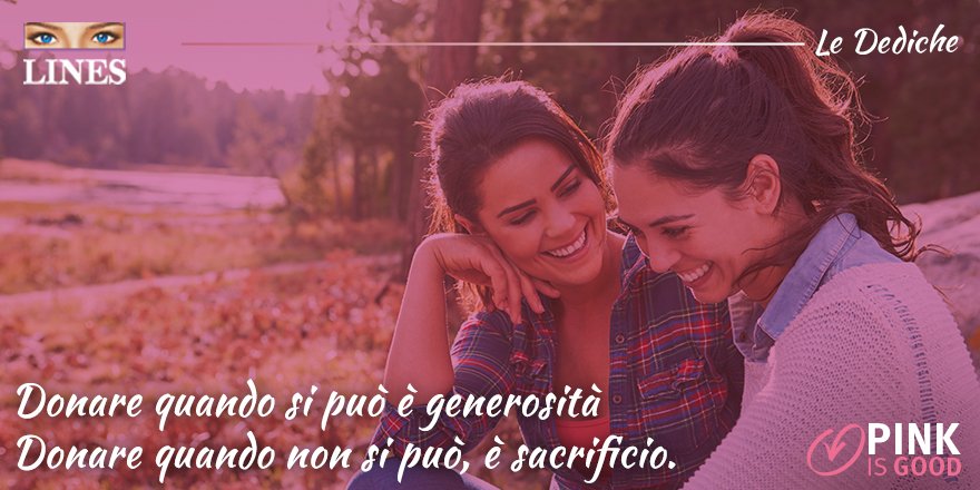 Il dono è uguale per tutti #pinkisgood @pinkisgood_fuv <a href="/Fondaz_Veronesi/">Fondazione Veronesi</a> lines.it/pinkisgood