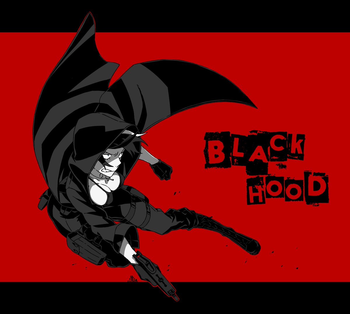 「ブラックフード 戦闘中
相手はかなり手強い 」|亀左衛門のイラスト