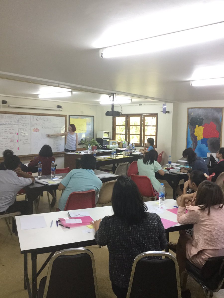 KellyThorp's tweet photo. Training Thai teachers in inclusion and language strategies. Day 1 was a success! @mssoxford @mason8786 #wis_hk https://t.co/FIUADtOGfp