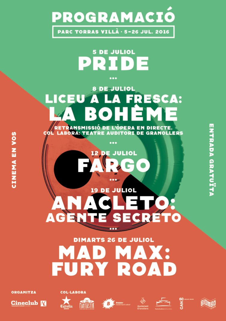 Esteu preparats pel #Cinemafreshhh? Només queda una setmana! Aquí teniu tota la programació! acgranollers.cat/cinema/cinema-…