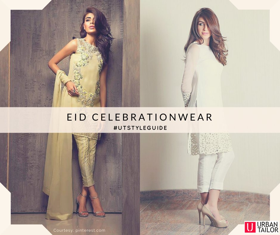 Which outfit will you wear on #Eid - serene white or emerald green outfit. Get it #tailored with us today!