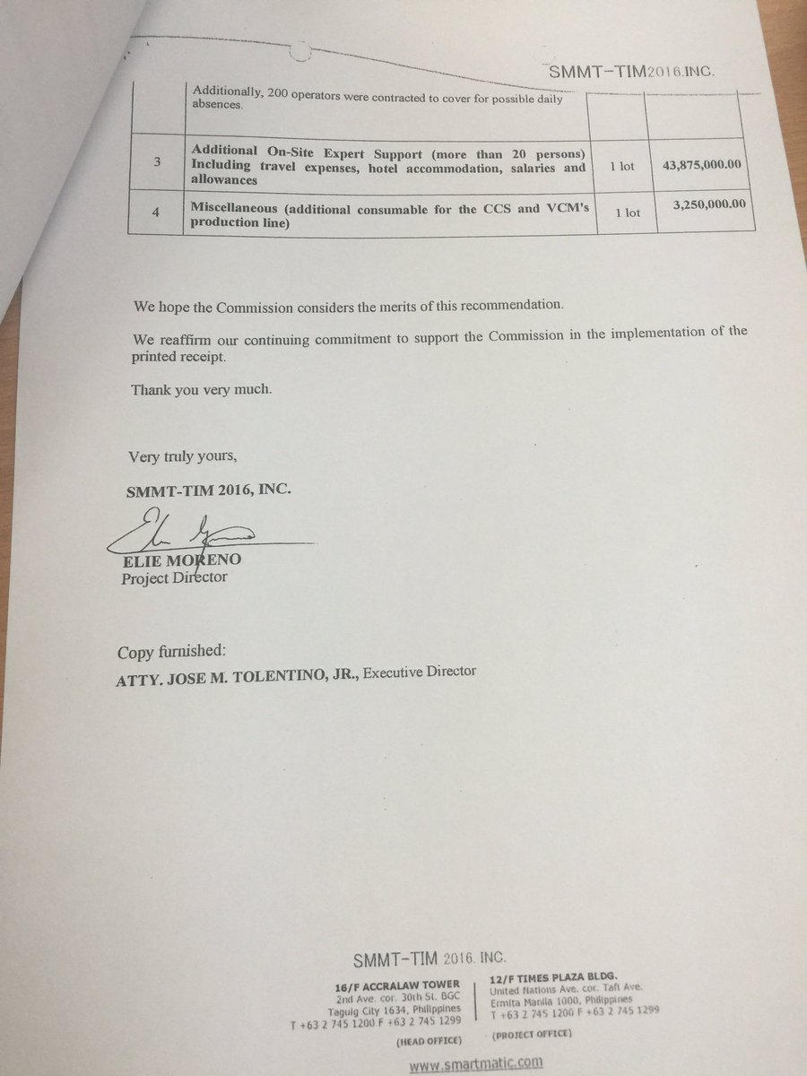 ANCALERTS's tweet image. Smartmatic asking for addt&apos;l P107M as payment for vote receipt &amp;amp; screen review implementation  | via @pia_gutierrez