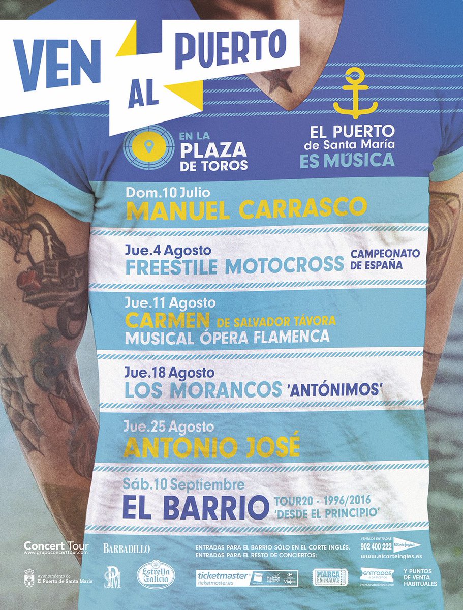 plazaelpuerto's tweet photo. Esta será la programación de conciertos y espectáculos que acogerá este verano @plazaelpuerto No te lo puedes perder https://t.co/BJG6xRb1hL