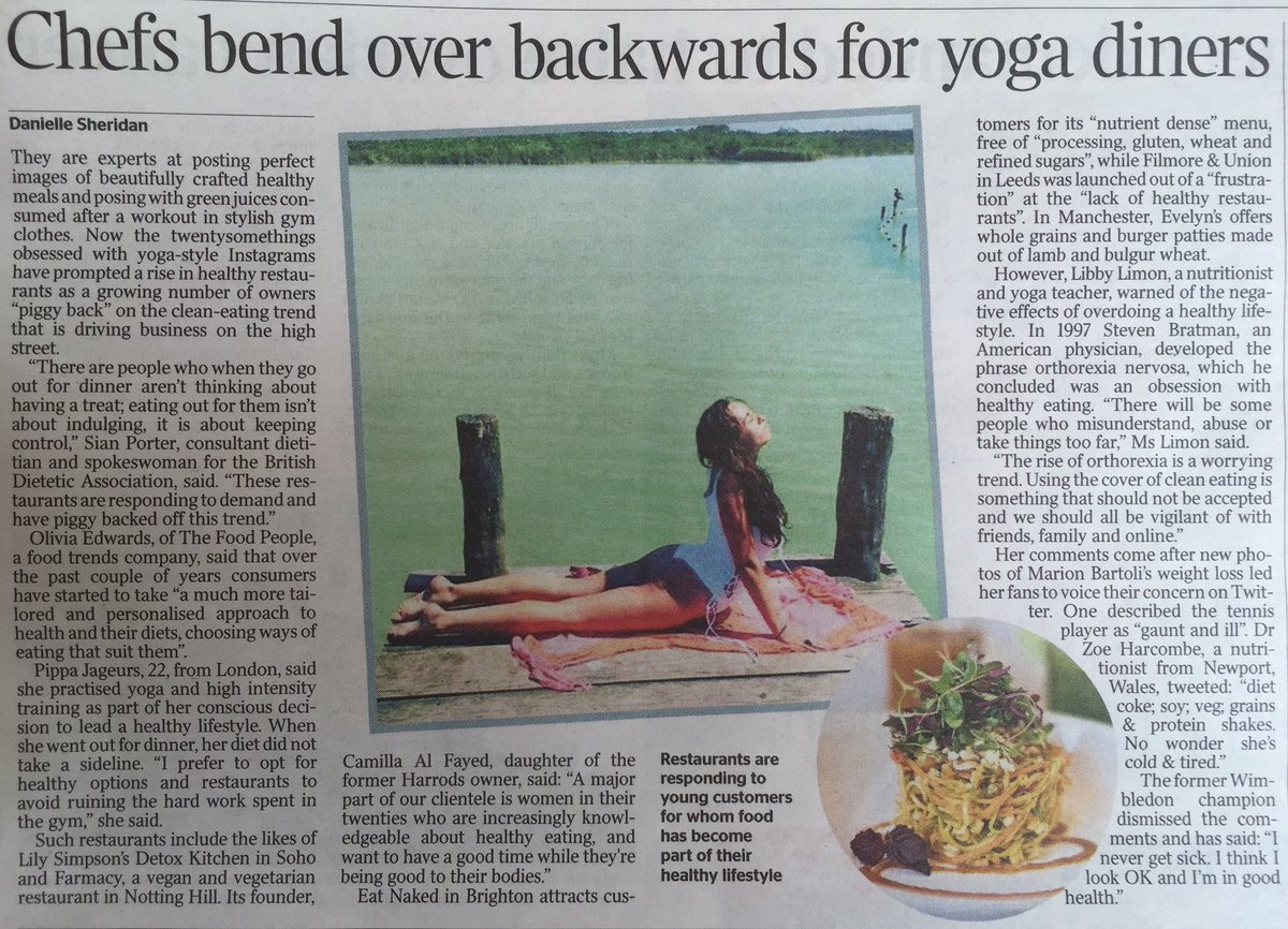 BodyKitchenLDN's tweet image. Healthy restaurants - good trend. Healthy eating obsession - bad trend. @libbylimon quote in @thetimes spot on.