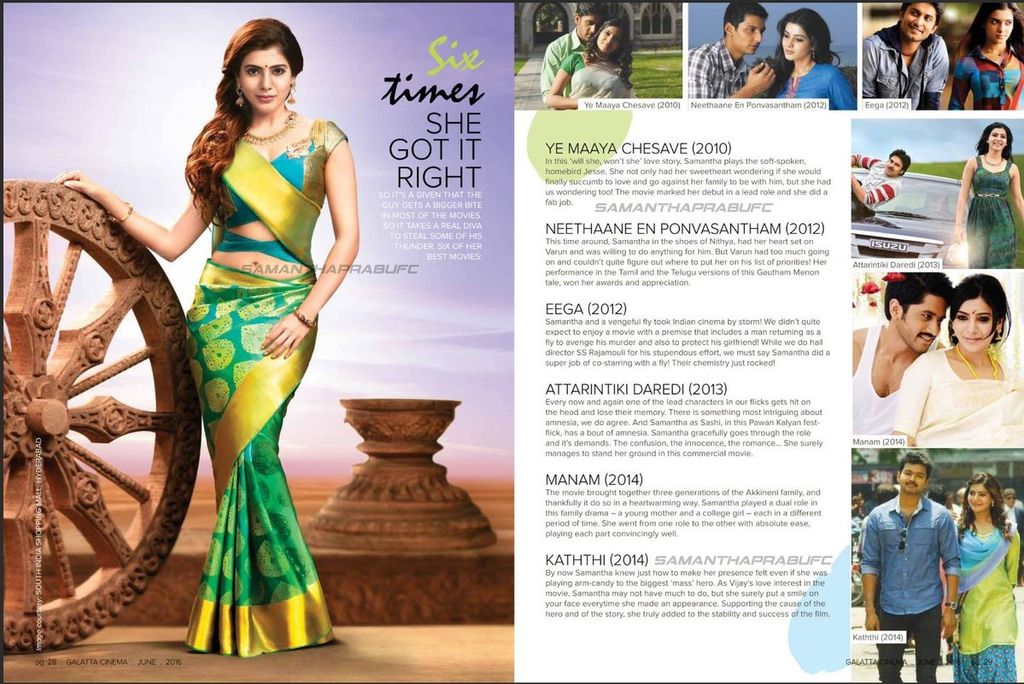 JeenuSamDarling's tweet photo. " SAM ON "@galattadotcom 's Special write up on our ANGEL@Samanthaprabhu2 #6yearsofjourney in #cenima @NeerajaKona https://t.co/1woFAEC8ag