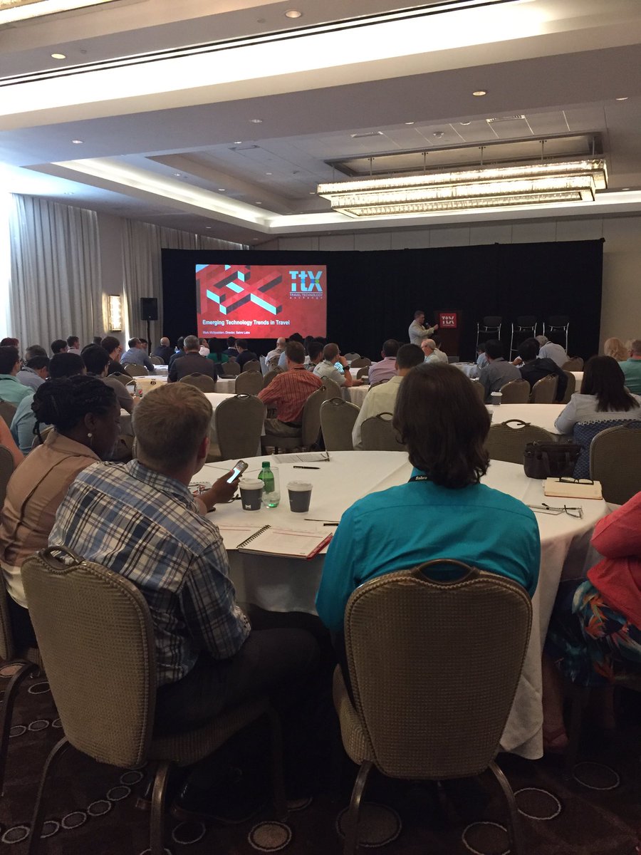 SabreLabs's tweet photo. It's a packed house this morning @ #SabreTTX as @markmcspadden talks emerging tech with our customers https://t.co/izZgASghkf