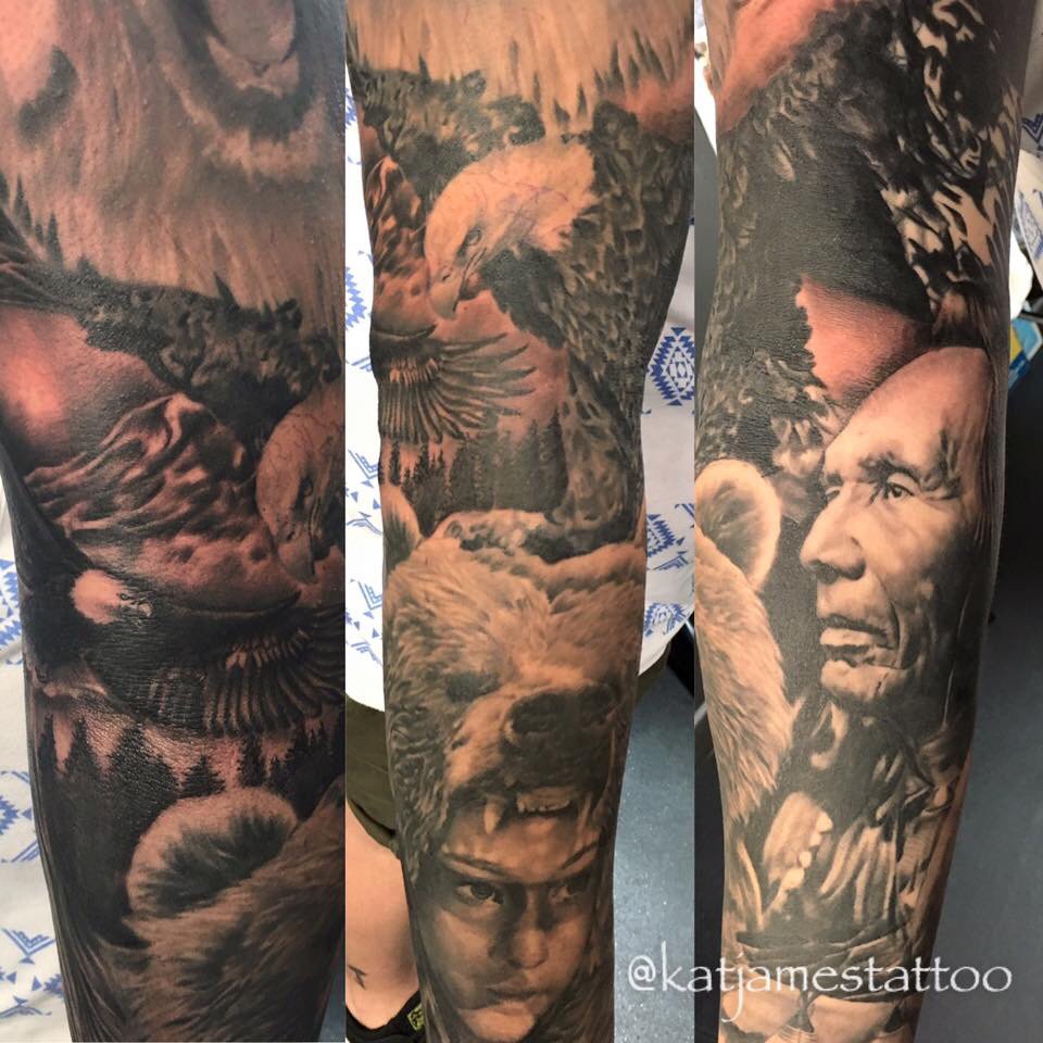prtattooparlour's tweet photo. Our @katjamestattoo added more to this stunning sleeve #bristol #customtattoostudio #sleeve #femaletattooist https://t.co/60olrgZm0O