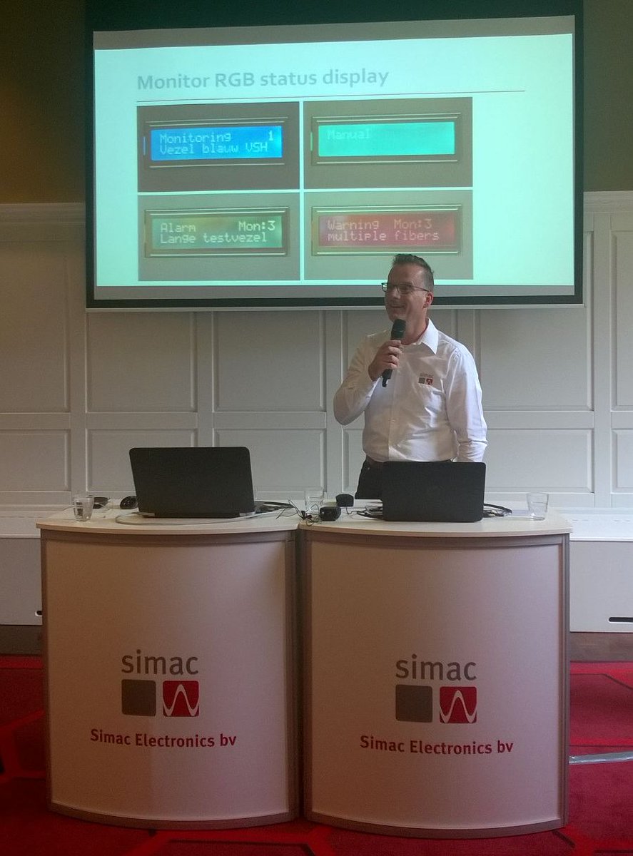 SPIENederland's tweet photo. Introductie #FiberFIT Monitoring door @ivormatie van @simacelectron met @Breedband013: Bewaking #Glasvezel netwerken https://t.co/5Jzipgt2Ic