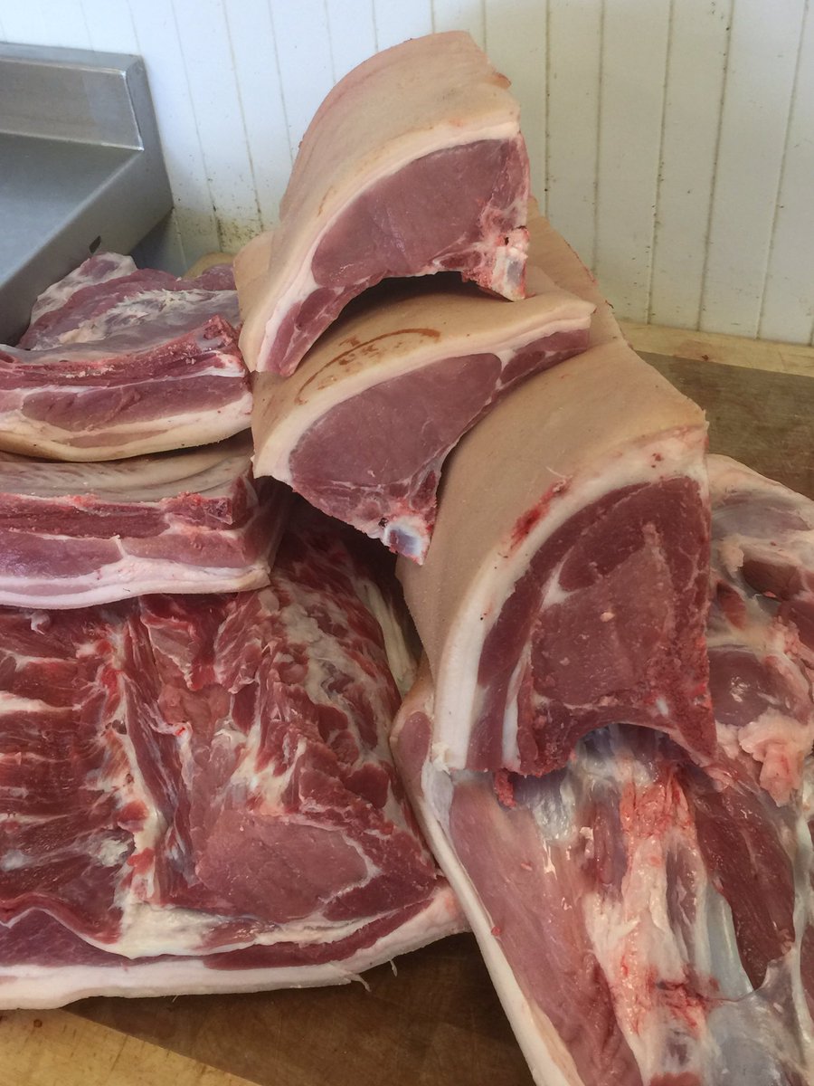 Our very own pork , grown by us, cut by us, sausages to be made by us , all will be sold by us <a href="/michaelthebutch/">perry & son butchers</a>