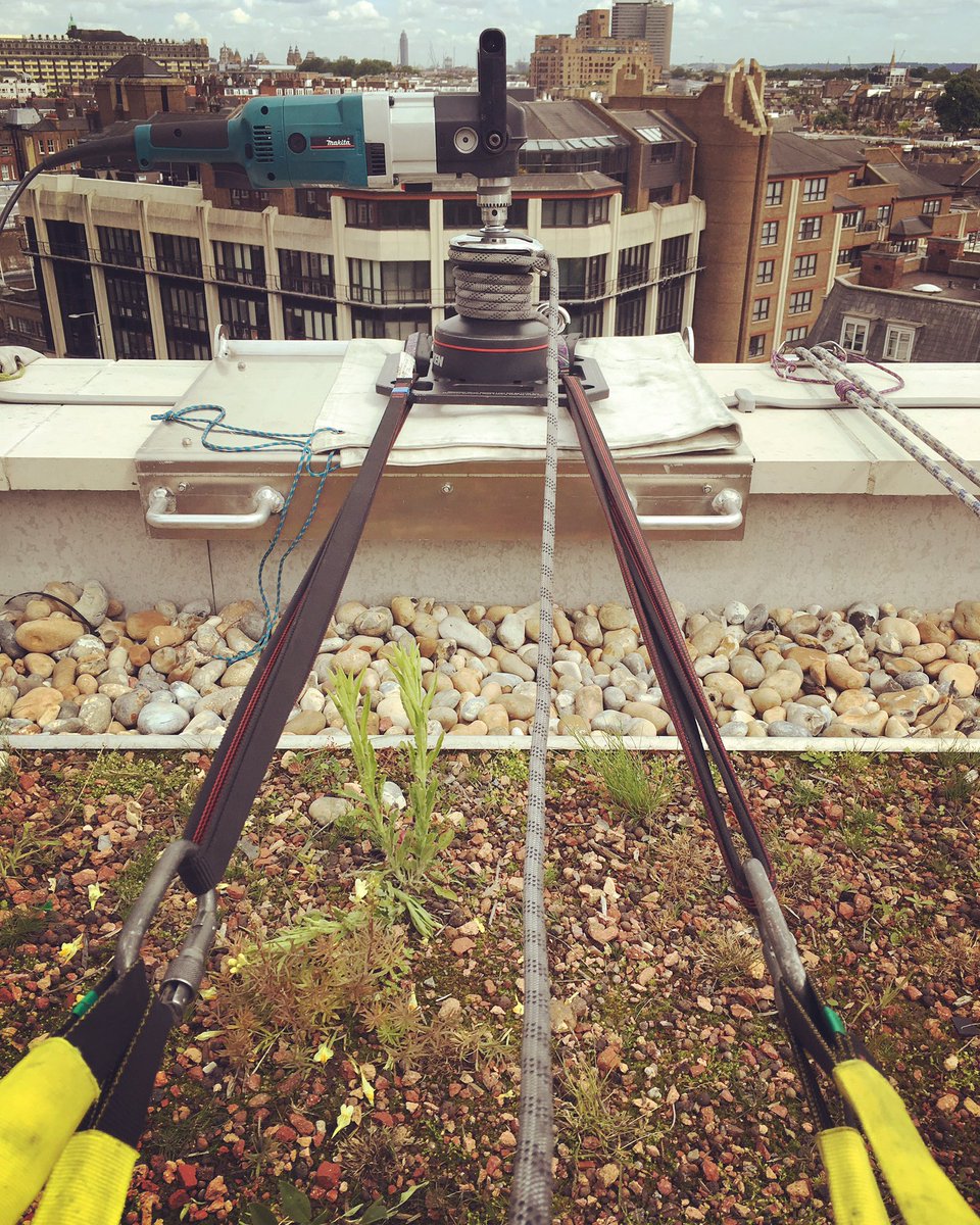 DynamicAccessUK's tweet image. Today&apos;s set up! #DynamicAccess #Harken #Makita #IRATA #RopeAccess #WorkingAtHeight #PetzlProfessional