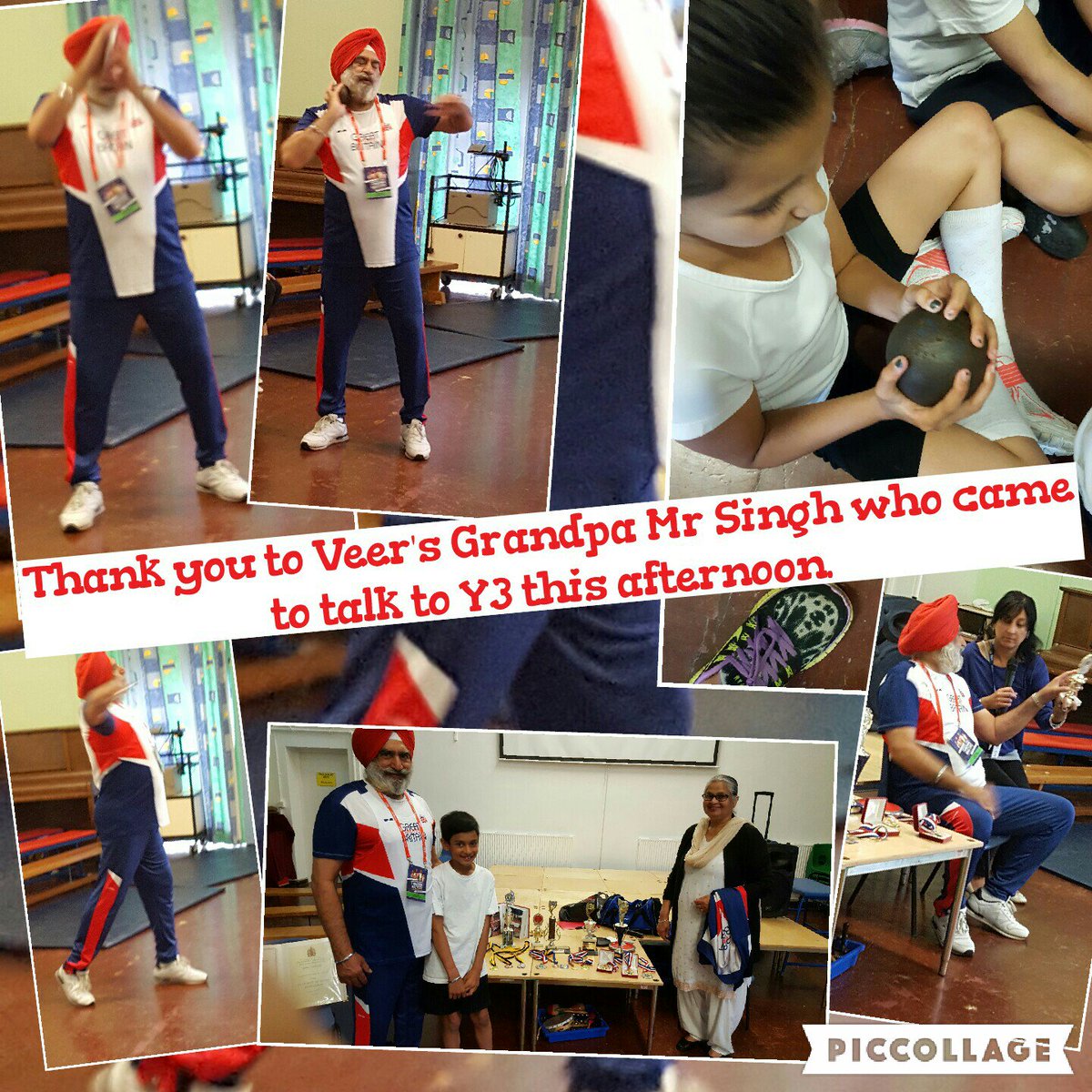 Thankyou to Mr Singh who came to talk to us about his sporting achievements. 65 ... still competing! #ojsolympics