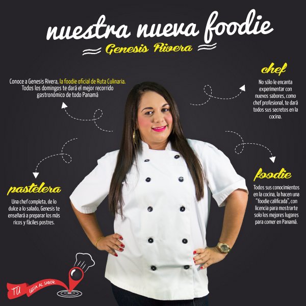 Conoce nuestra FOODIE oficial: Genesis Rivera. No te pierdas su 1er programa este domingo a las 11 AM x <a href="/NexPanama/">NEX Panama</a>