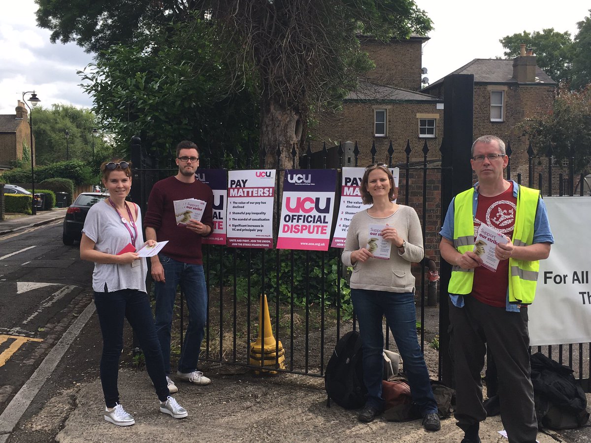 ucu's tweet photo. UCU members on strike at the University of West London today #fairpayinHE https://t.co/pUSX7VKynp