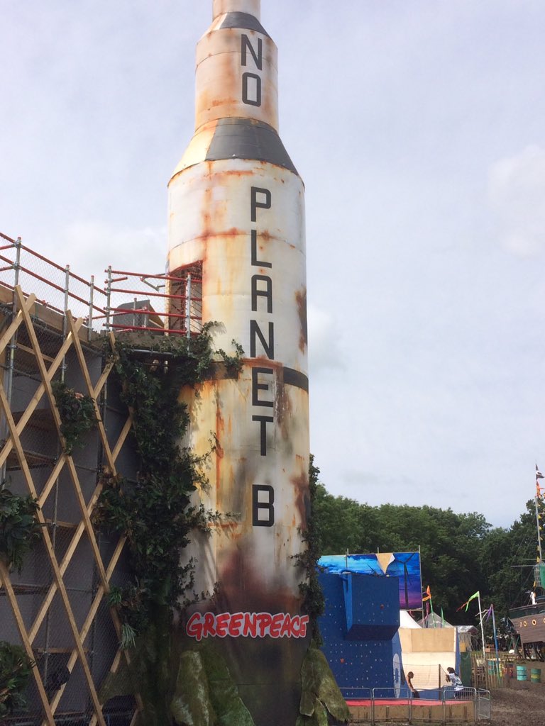 No planet B - the message from <a href="/GreenpeaceUK/">Greenpeace UK</a> at #Glastonbury