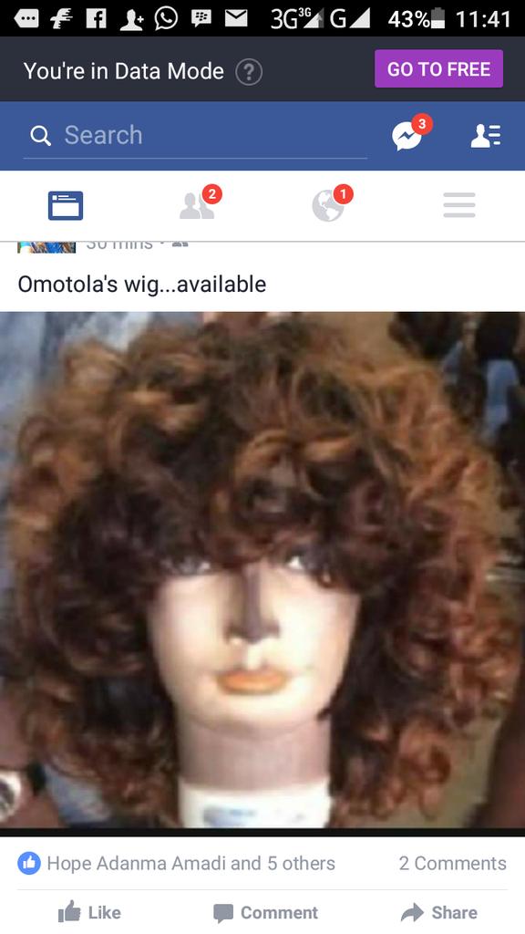 FrederickIta's tweet photo. Oh well, it's the second time I am seeing them call this "Omotola's wig". Mami @Realomosexy 😁😁😁😁 #bringbackourwig https://t.co/AAIja0ejYl