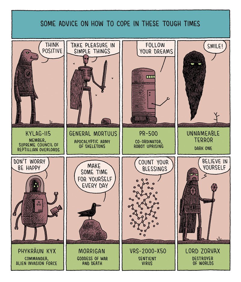 tomgauld's tweet image. Some Advice on How to Cope in These Tough Times -