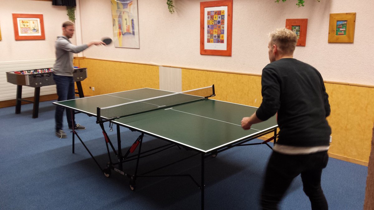 tommyrihm's tweet photo. Same procedure as last year: table tennis during summer seminar in #Zinal2016 @OliverStrub  @Shabbir0Ahmed https://t.co/FV8P3KJAf5