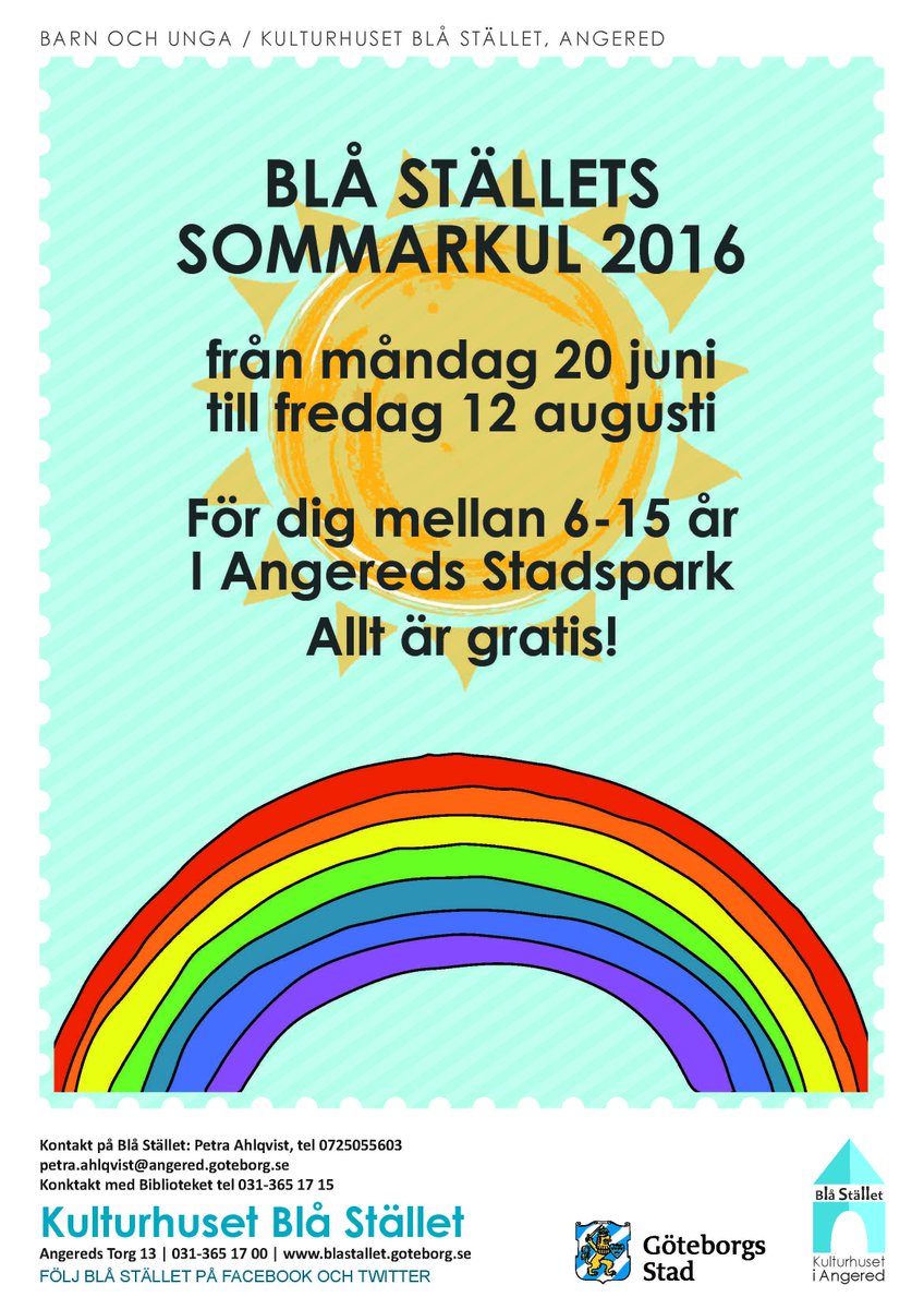 blastallet's tweet photo. Blå Ställets sommarkul är i full gång. Massvis med program för unga 6-15 år och allt är gratis! Varmt välkomna! https://t.co/bHuH4QhDuJ