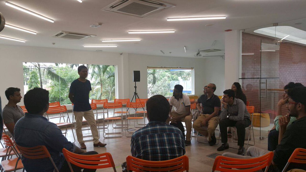 ExplrLifeTrvlng's tweet photo. Final stop on the #ExploreStartup tour - @AxilorVentures! Here's one of the Founders, Ganapathy giving a lowdown! https://t.co/AmClQgrbuV