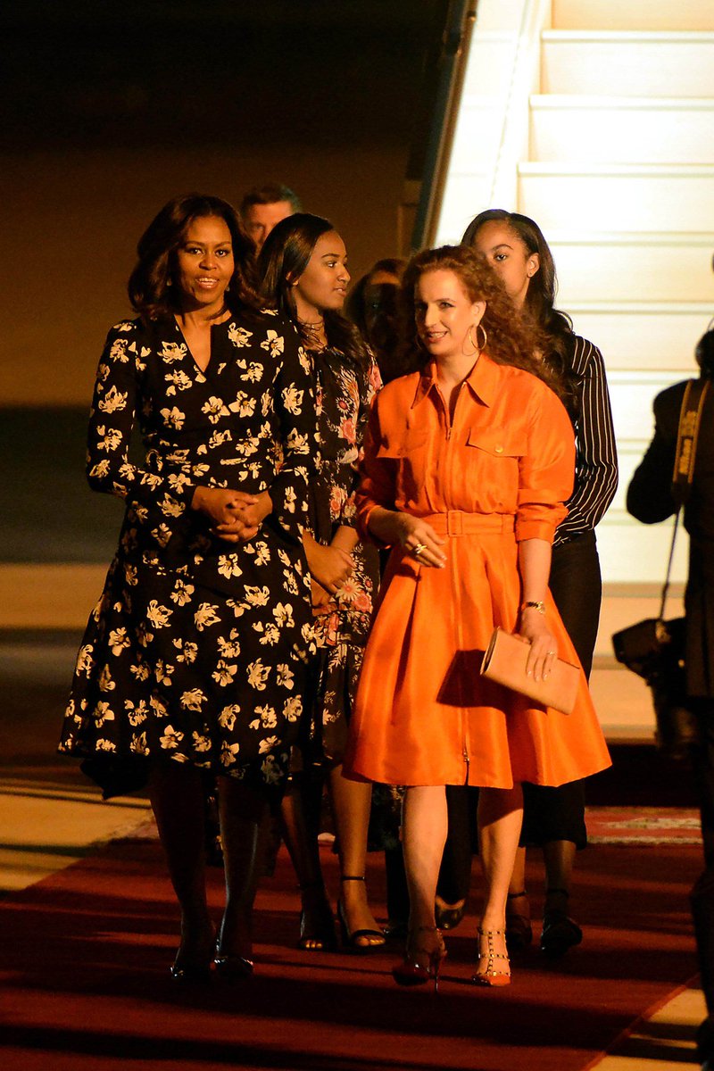 BritishVogue's tweet photo. Michelle Obama reveals why she, Malia and Sasha "left the president at home" https://t.co/u2k1uPLtvx https://t.co/fxCqU4kIaN