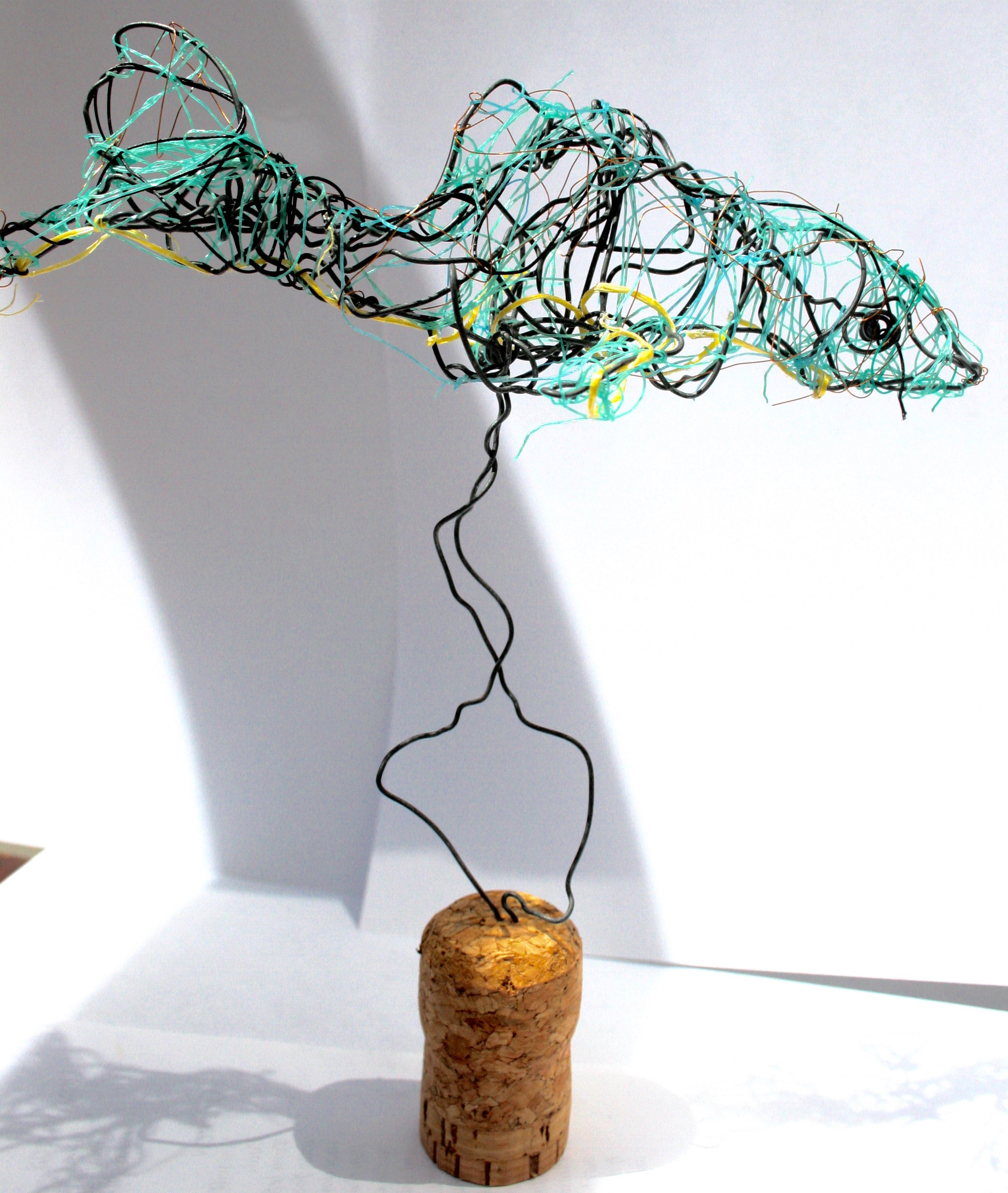 Katrina Slack on X: Fish made from ghost fishing line wire and cork.   / X