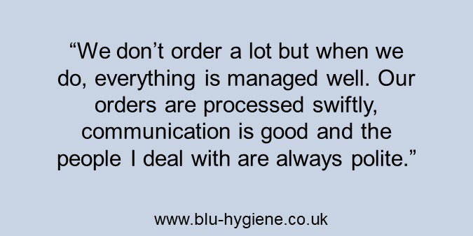Bluhygiene's tweet photo. Good customer service is so important to us.... https://t.co/xLJkheHtNS