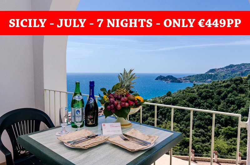 PREMIERTVLCORK's tweet photo. LAST MINUTE DEAL! 
Letojanni, Sicily.
800 meters to the nearest sandy/pebbled beach.
https://t.co/2rvPfOUbN0 https://t.co/Y3MnUG8a49