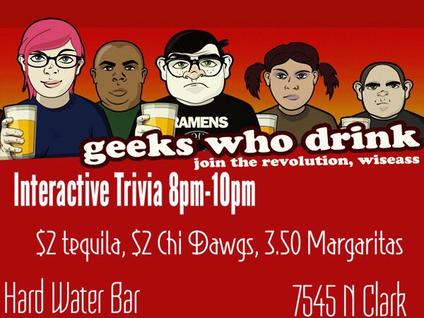 hardwaterbar's tweet photo. Trivia 8pm-10pm every Tuesday! $2 tequila shots, $2 dawgs, prizes for the winner, &amp; more! Host by Aimee, join us! https://t.co/o0jetR1AAP