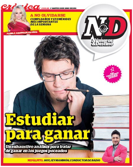 Cronica_ok's tweet photo. Acá te muestro la tapa de #NúmerosYDestinos. Para vos #ChacalTimbero, estudia y ganá. https://t.co/iNf9gyMnTa