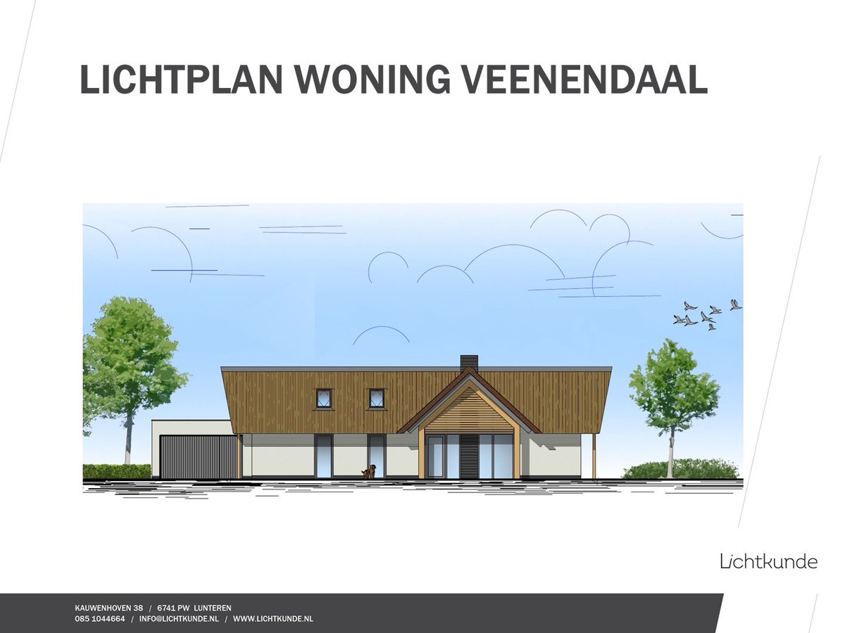 Ontwerp van een woning in Veenendaal. Wij maken een #lichtplan en een #installatieadvies. Met <a href="/DBLLunterenBV/">DBL Lunteren BV</a>