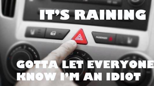 Idiots galore on expressway tunnels multiply million times in rains! Can't they simply switch on the parking lights?