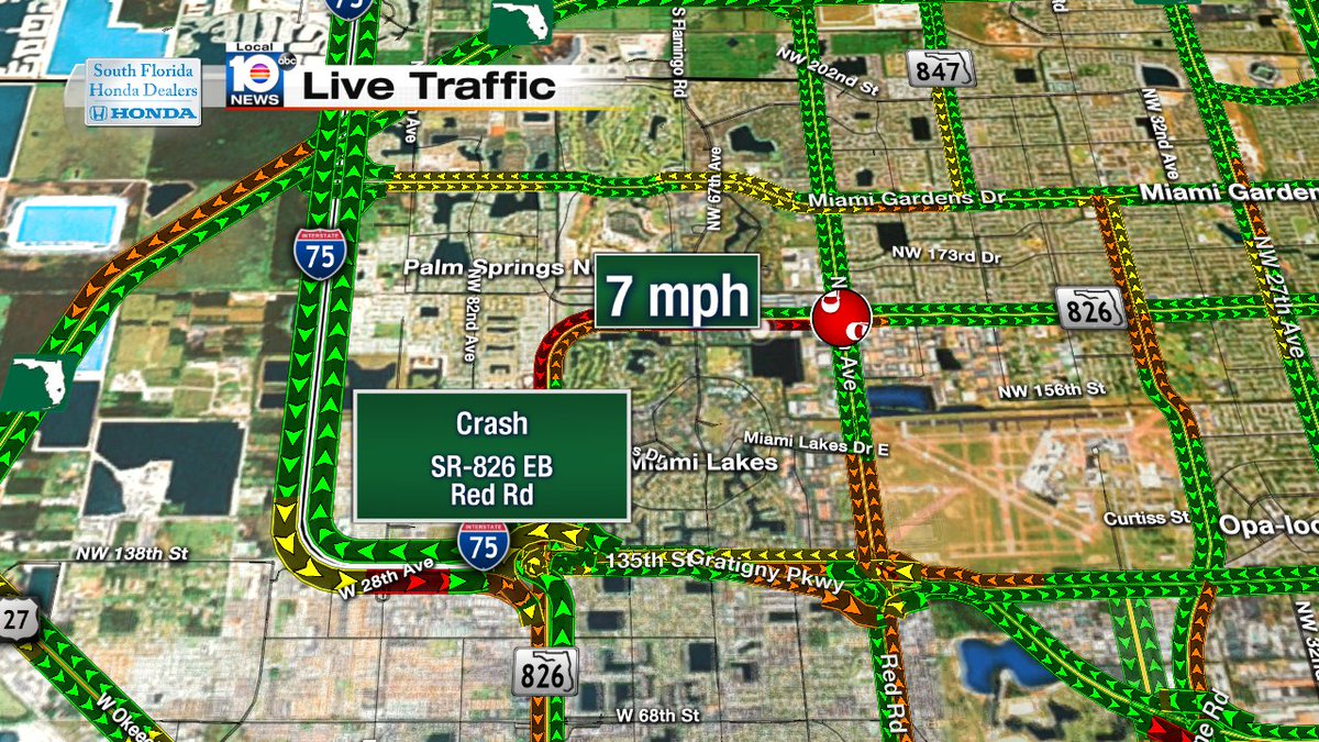 Crash on SR-826 EB and Red Rd #TRAFFIC #MIAMI https://t.co/GzfjICph3f