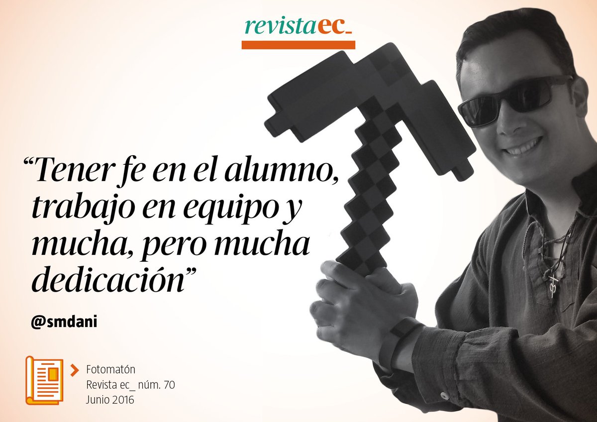 ecatolicas's tweet photo. Conoce a @smdani en nuestro fotomatón #MinecraftEdu #RevistaEC https://t.co/gqPND4mLC6 https://t.co/0e87kBRNyl