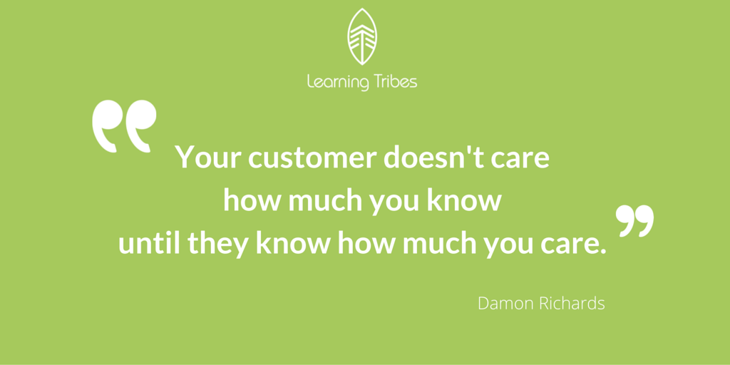 LearningTribes's tweet photo. [#QUOTE] "Your customer doesn't care how much you know until they know how much you care." #customerservice #client https://t.co/dDojJLvEyu