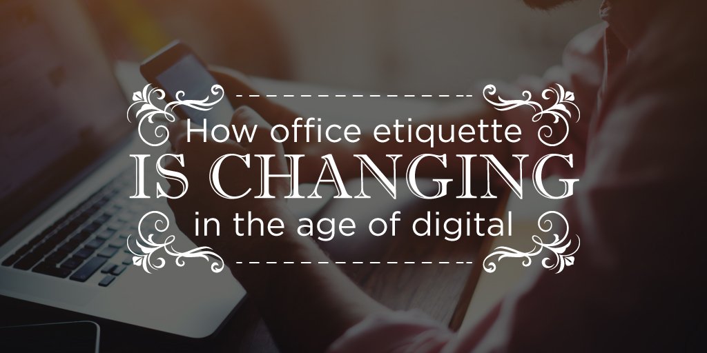 IntranetExperts's tweet photo. How office etiquette is changing in the age of digital https://t.co/fW2JE7gtXM https://t.co/2VOLhMBupT