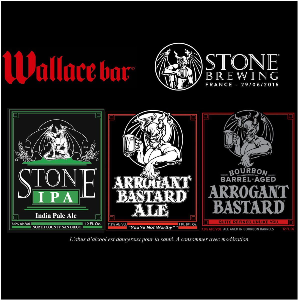 wallacebarlyon's tweet photo. #stonebrewing @StoneBrewingBerlin @wallacebarlyon lancement national 29 juin. Which one suits you?!! https://t.co/4ifpmKivlU