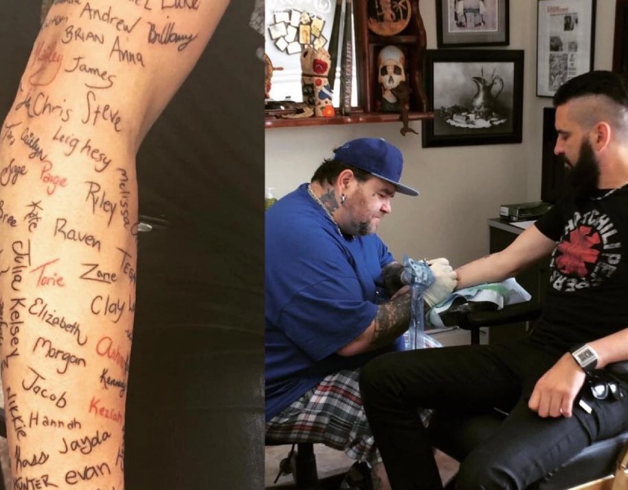 washingtonpost's tweet photo. Kids hand him their suicide notes. Now this musician has 120 names tattooed on his arm
https://t.co/U1SWV1Jhof https://t.co/ftHtroC7Iu