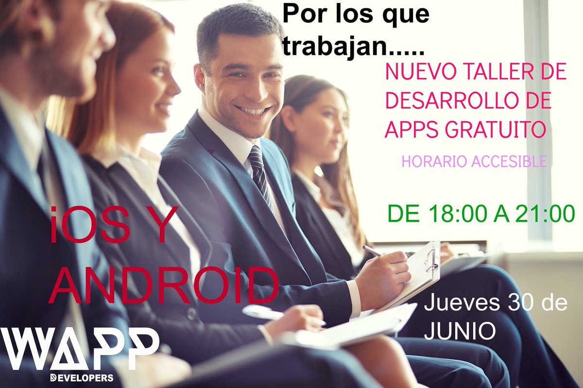 wappdevelopers's tweet image. #tallerGratuito #desarrollodeaplicacionesmoviles
#SoyWappdeveloper 
#FelizMartes
