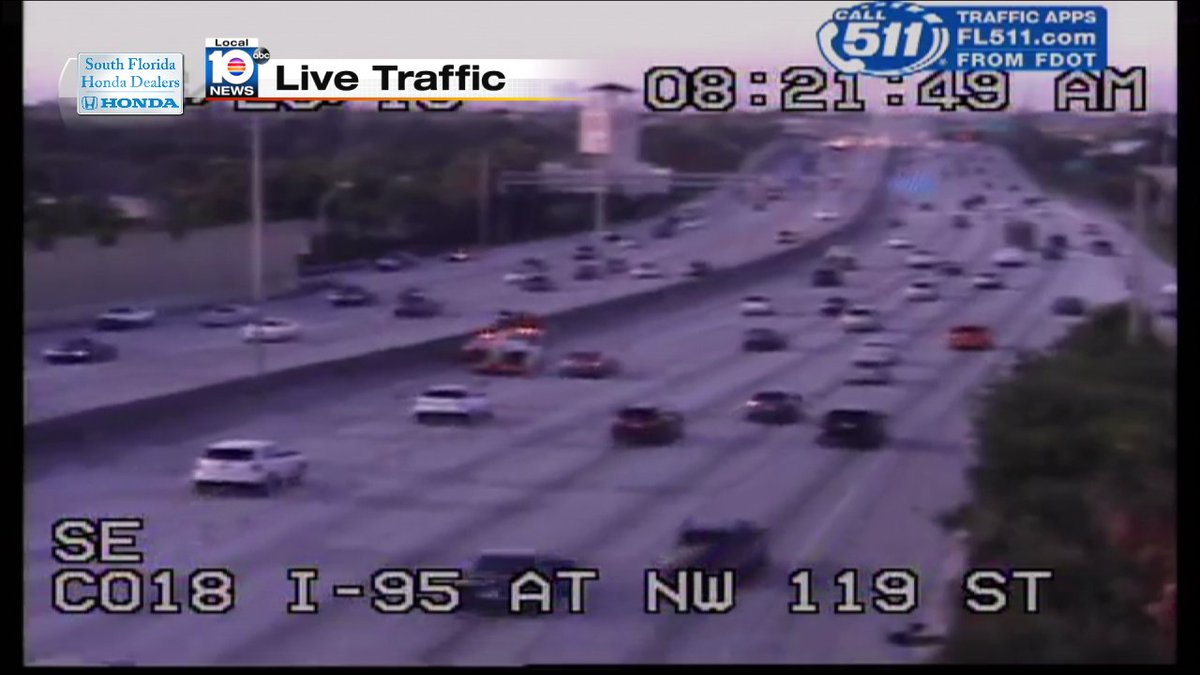 Broken down car on I-95 SB and NW 119th St #TRAFFIC https://t.co/1c2JQqLtQq