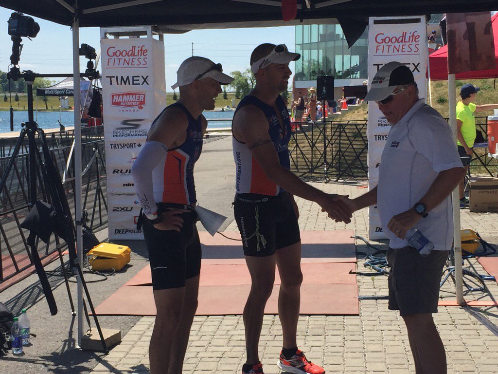 rvanpraet's tweet photo. Pleasure 2meet the head honcho @MultiSportCan #johnsalt after our race.  @skechersperfcan #racelocal @psychosydtri https://t.co/WZ4sw3LbYk