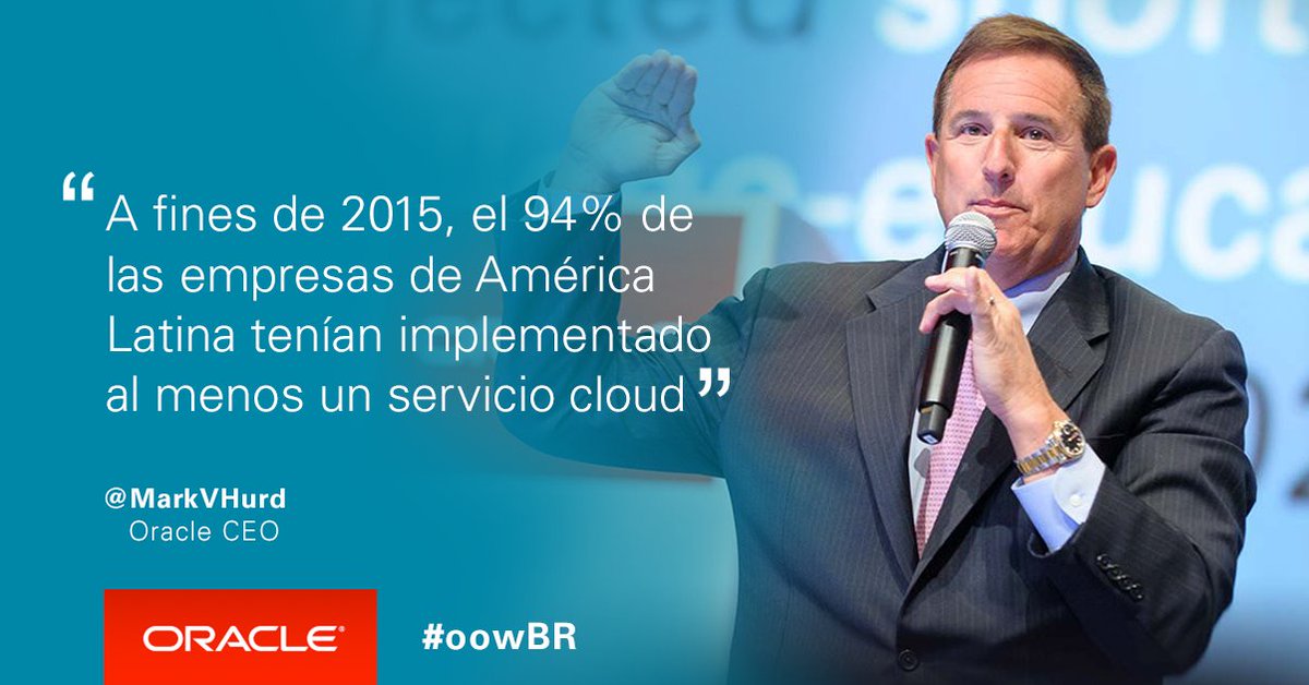 OracleLatam's tweet image. Ahora, en el escenario de Oracle OpenWord: @MarkVHurd. Acompaña en vivo: bit.ly/2903znk. #oowBR #JavaOneBr
