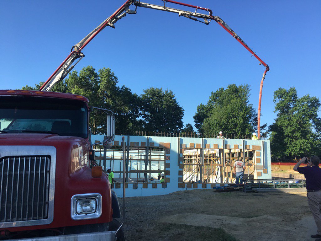 madeiraath's tweet photo. Walls are going up at the Athletic Center. https://t.co/nlbG91x2rl